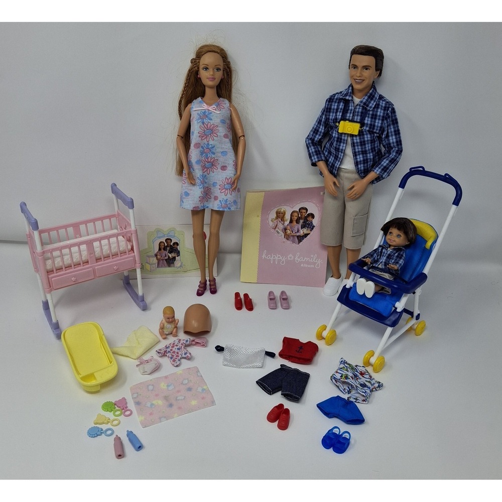 Barbie Happy Family Pregnant Midge Alan Ryan & Baby  Complete Sets Ex Condition